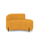 Sofá 2 Lugares Orgânico 140cm Pé Ferro Preto Morgan Bouclê Mo