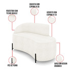 Sofá 2 Lugares Orgânico 140cm Pé Ferro Preto Morgan Bouclê Of