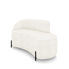 Sofá 2 Lugares Orgânico 140cm Pé Ferro Preto Morgan Bouclê Of