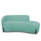 Sofá 2 Lugares Orgânico 140cm Pé Ferro Preto Morgan Bouclê Ve