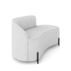 Sofá 2 Lugares Orgânico 140cm Pé Ferro Preto Morgan Linho Cin