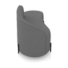 Sofá 2 Lugares Orgânico 140cm Pé Ferro Preto Morgan Linho Gra