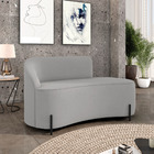 Sofá 2 Lugares Orgânico 140cm Pé Ferro Preto Morgan Suede Cin