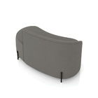 Sofá 2 Lugares Orgânico 140cm Pé Ferro Preto Morgan Suede D03