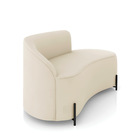 Sofá 2 Lugares Orgânico 140cm Pé Ferro Preto Morgan Veludo D0