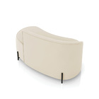 Sofá 2 Lugares Orgânico 140cm Pé Ferro Preto Morgan Veludo D0