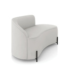 Sofá 2 Lugares Orgânico 140cm Pé Ferro Preto Morgan Veludo D0