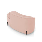 Sofá 2 Lugares Orgânico 140cm Pé Ferro Preto Morgan Veludo D0