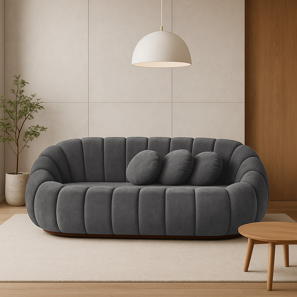 Sofá 2 Lugares Orgânico Para Sala Cloud Bouclê E03 - D'rossi