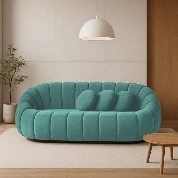 Sofá 2 Lugares Orgânico Para Sala Cloud Bouclê E03 - D'rossi