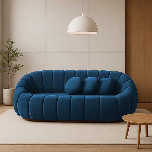 Sofá 2 Lugares Orgânico Para Sala Cloud Bouclê E03 - D'rossi