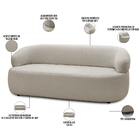 Sofá 2 Lugares Orgânico Sala De Estar Living 140cm Carmen F04