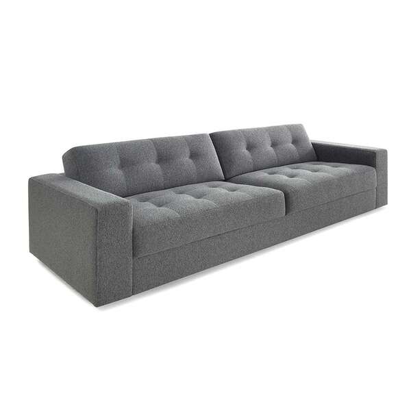 Sofá 2 Lugares Oslo Linho Cinza Chumbo