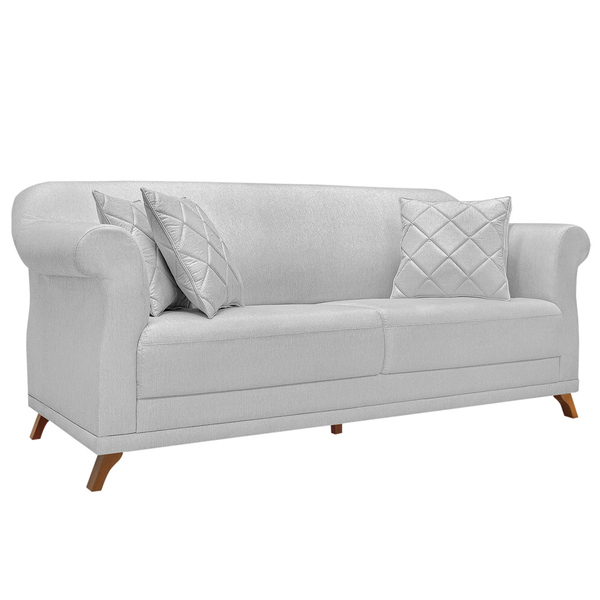 Sofá 2 Lugares Para Sala De Estar 160cm Apollo Linho Cinza Cl