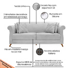 Sofá 2 Lugares Para Sala De Estar 160cm Apollo Linho Cinza Cl