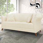 Sofá 2 Lugares Para Sala De Estar 160cm Apollo Linho Off Whit