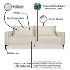 Sofá 2 Lugares Para Sala De Estar Eliot Bege