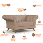 Sofá 2 Lugares Para Sala De Estar Império 150 Cm D02 Veludo M