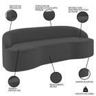 Sofá 2 Lugares Para Sala De Estar Living 150cm Theo D06 Velud