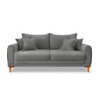 Sofá 2 Lugares Para Sala De Estar Logan Cinza