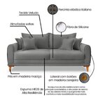 Sofá 2 Lugares Para Sala De Estar Logan Cinza