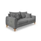 Sofá 2 Lugares Para Sala De Estar Logan Cinza