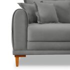 Sofá 2 Lugares Para Sala De Estar Logan Cinza