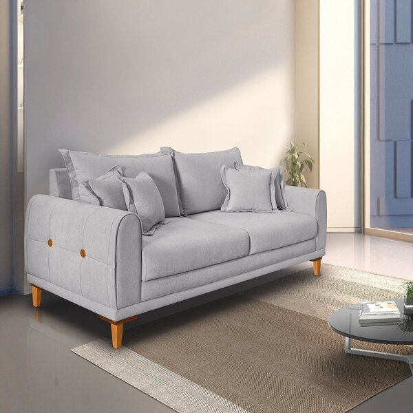 Sofá 2 Lugares Para Sala De Estar London Cinza