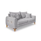 Sofá 2 Lugares Para Sala De Estar London Cinza