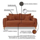 Sofá 2 Lugares Para Sala De Estar London Cobre