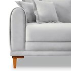 Sofá 2 Lugares Para Sala De Estar London Prata