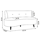 Sofá 2 Lugares Para Sala Living 135cm Pés Palito Korah Z08 Ve