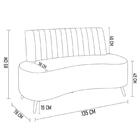Sofá 2 Lugares Para Sala Living 135cm Pés Palito Tamar Z08 Ve