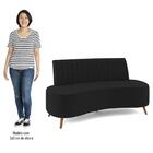 Sofá 2 Lugares Para Sala Living 135cm Pés Palito Tamar Z08 Ve
