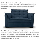 Sofá 2 Lugares Para Sala Moderno Confortável Brenda Suede Azu
