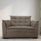 Sofá 2 Lugares Para Sala Moderno Confortável Brenda Suede Beg