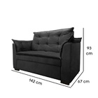 Sofá 2 Lugares Para Sala Moderno Confortável Elegance Suede P