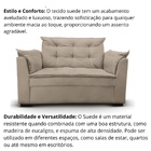 Sofá 2 Lugares Para Sala Moderno Confortável Stella Suede Bege