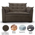 Sofá 2 Lugares Para Sala Moderno Confortável Stella Suede Mar