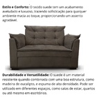 Sofá 2 Lugares Para Sala Moderno Confortável Zilda Suede Marr