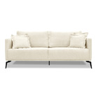 Sofá 2 Lugares Pé De Ferro Preto Rafaela 160 Cm Linho S04 - D