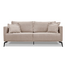 Sofá 2 Lugares Pé De Ferro Preto Rafaela 160 Cm Linho S04 - D