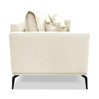 Sofá 2 Lugares Pé De Ferro Preto Rafaela 180 Cm Linho S04 - D