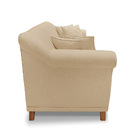 Sofá 2 Lugares Pé De Madeira Julieta 160 Cm Linho Pérola S04