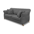 Sofá 2 Lugares Pé De Madeira Julieta 160 Cm Suede S04 - D'ros