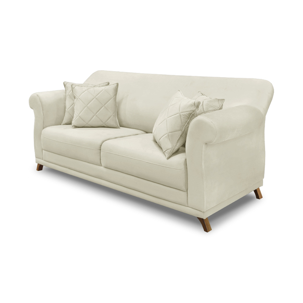 Sofá 2 Lugares Pé De Madeira Julieta 160 Cm Veludo S04 - D'ro