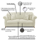 Sofá 2 Lugares Pé De Madeira Julieta 160 Cm Veludo S04 - D'ro