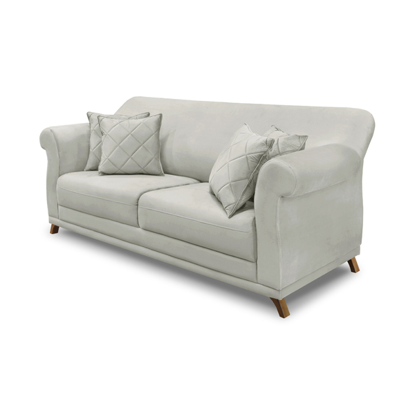 Sofá 2 Lugares Pé De Madeira Julieta 160 Cm Veludo S04 - D'ro