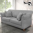 Sofá 2 Lugares Pé De Madeira Julieta 160 Cm Veludo S04 - D'ro