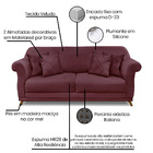 Sofá 2 Lugares Pé De Madeira Julieta 160 Cm Veludo S04 - D'ro